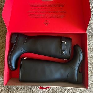 Hunter Women’s Original Tour Foldable Tall Rain Boots - Size 9 - Black